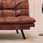 71" Convertible Faux Leather Futon Twin Size with Adjustable Arms-1877857977