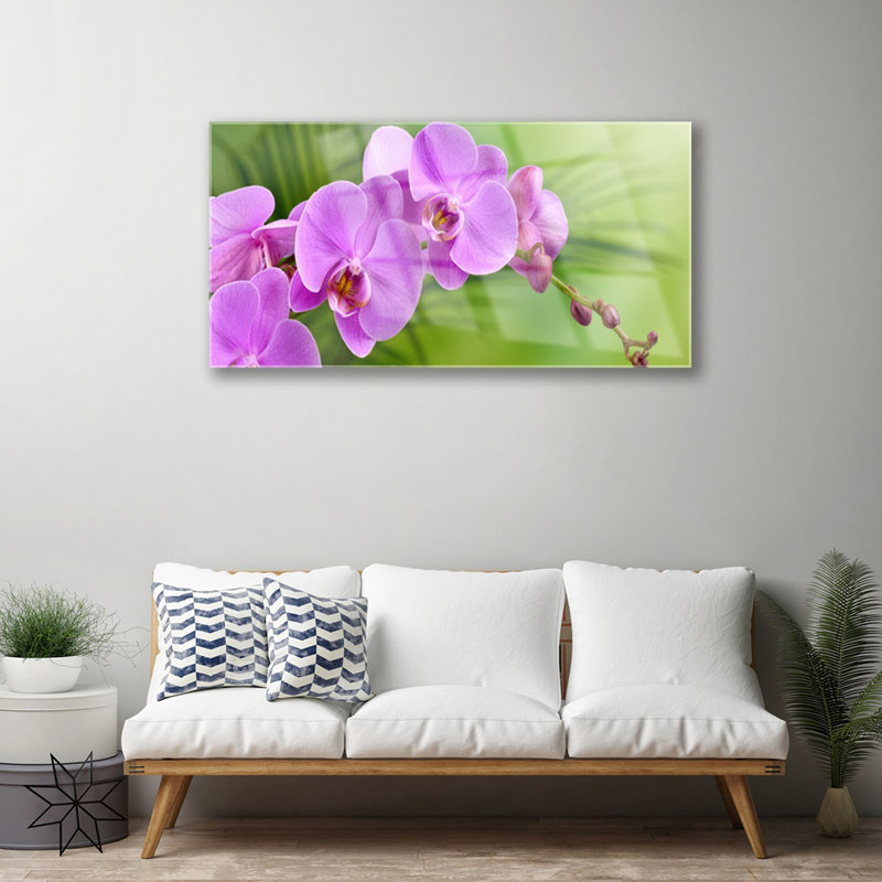 Flowers Houses - Unframed Photograph on Glass