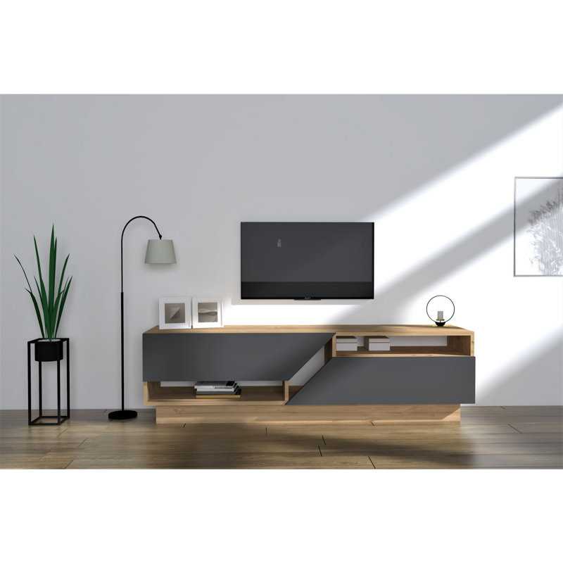 Alandra TV Stand for TVs up to 60", Grey/Oak
