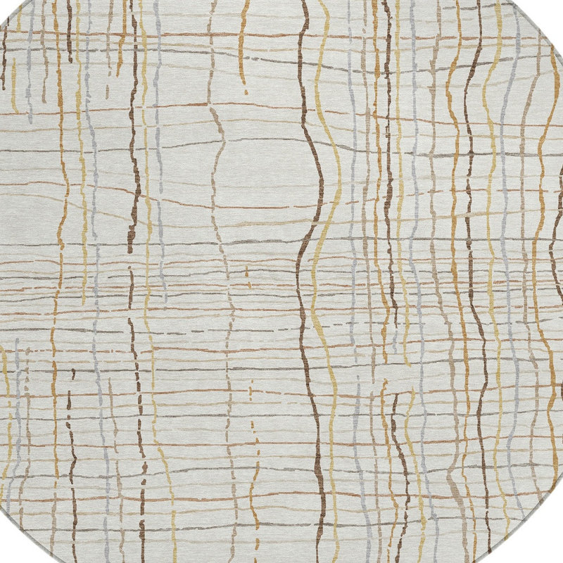 Tapis intérieur lavable rayé 8 pi