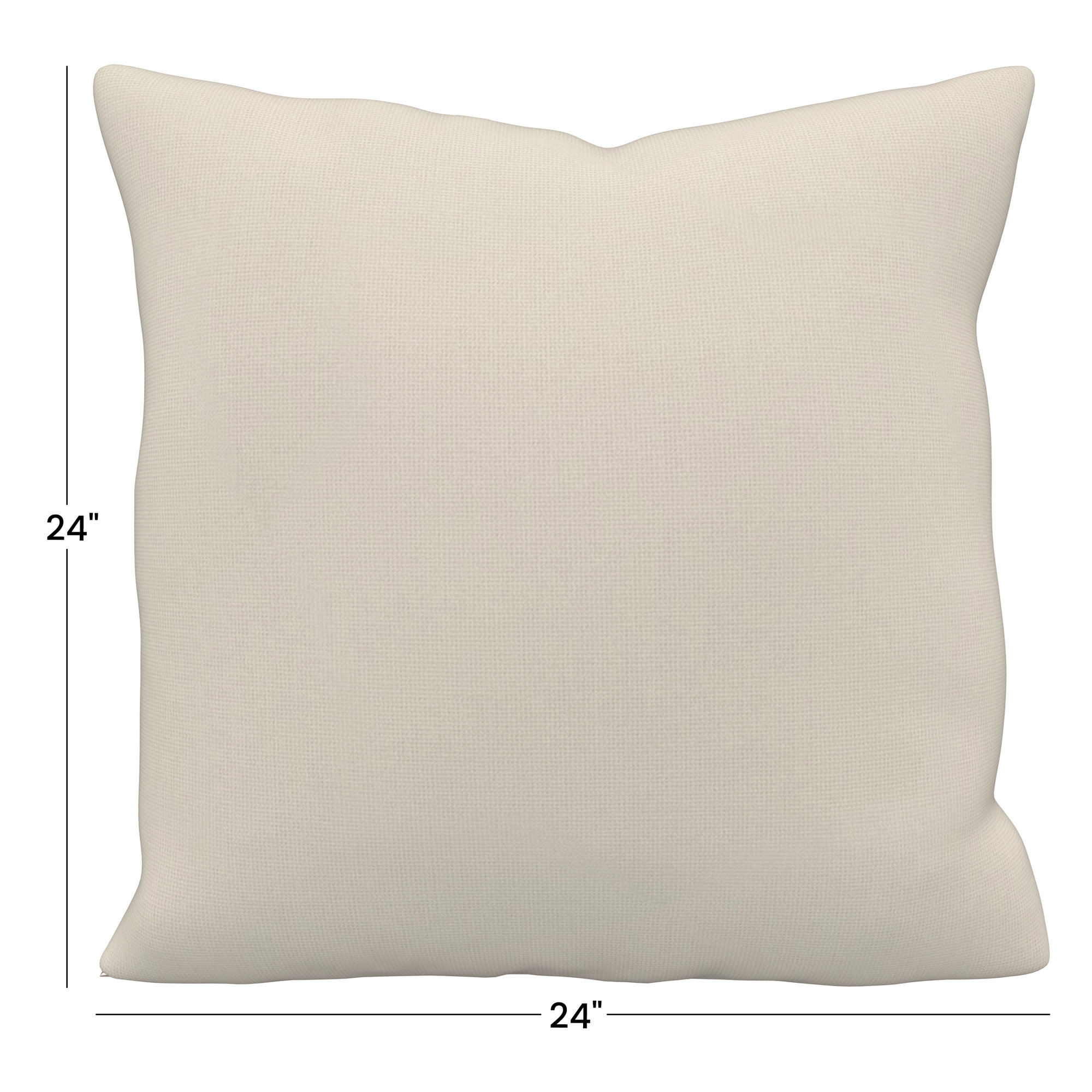Gabi Indoor/Outdoor Throw Pillow, White, Square 24"