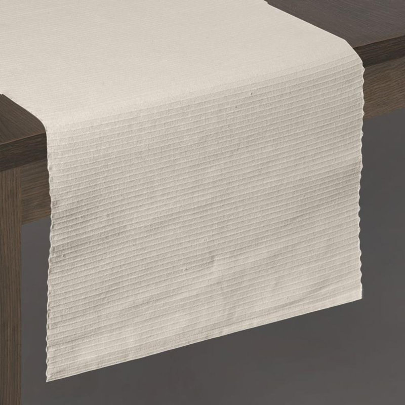 Striped Table Runner, Beige
