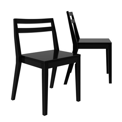 Brevard Slatted Solid Wood Side Chair (Set of 2)