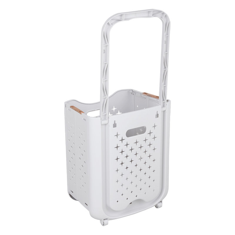 Plastic Laundry Basket with Handles, 76cm H x 39cm W x 29cm D
