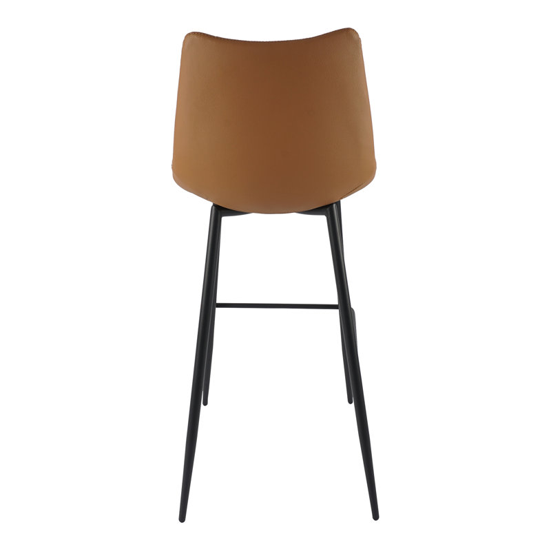 Finnigan Counter & Bar Stool, Light Brown/Faux Leather, Bar Stool (30" Seat Height)