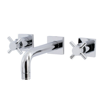 Kingston Brass Concord Two-Handle 3-Hole Wall Mount Bathroom Faucet