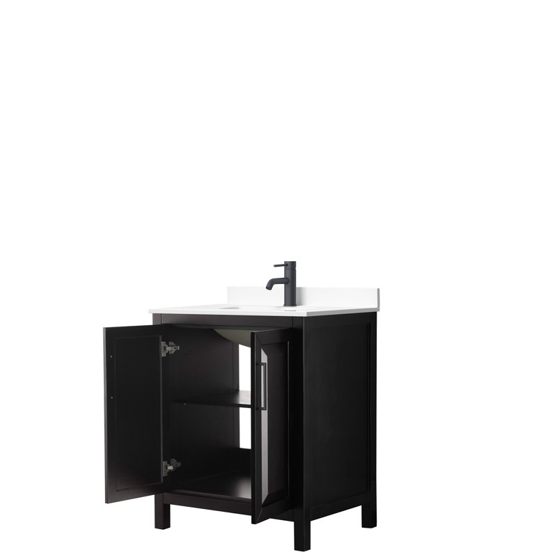 Daria 30'' W Single Vanity, Dark Espresso, Polished Chrome