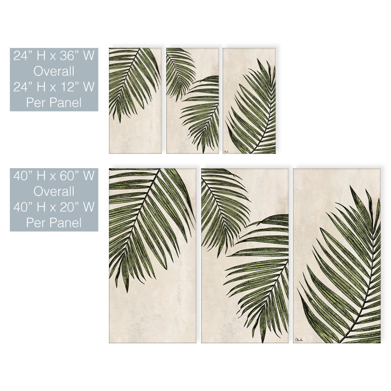 Poetic Flora Set I par Olivia Rose - Ensemble de 3 reproductions sur toile, H 24 po x l 36 po, Toile tendue, Sans cadre