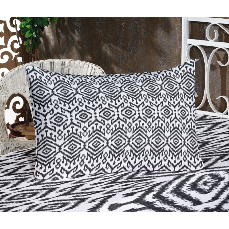 Ensemble de draps et taies décoratives de style bohémien Ambesonne, blanc et gris anthracite