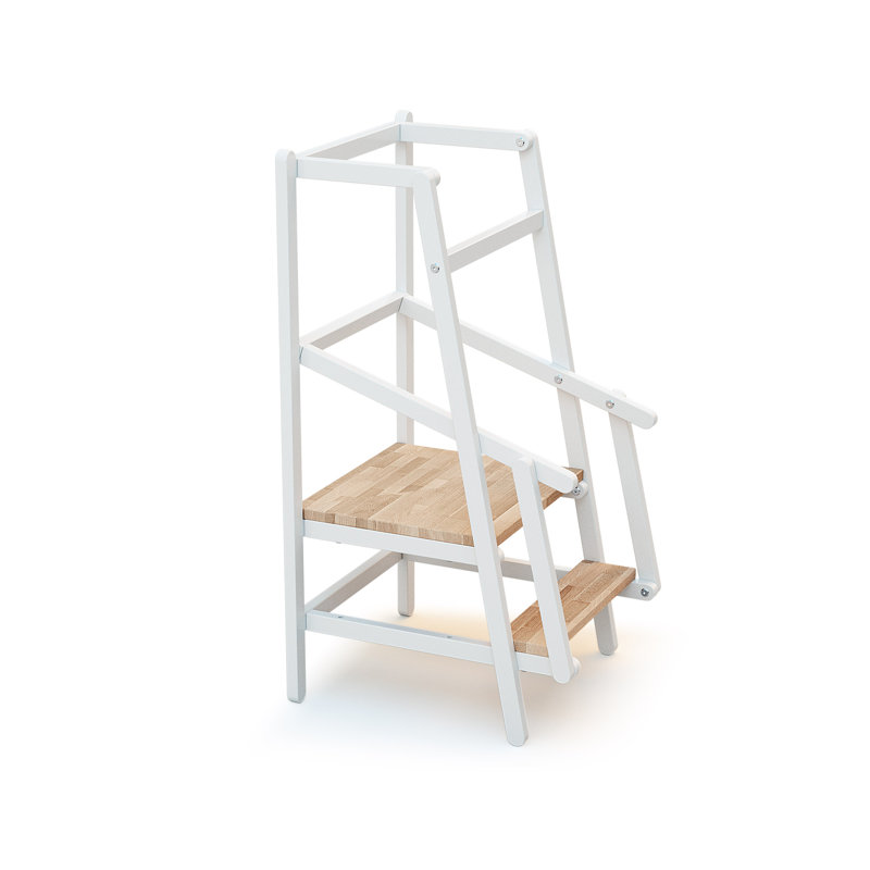 Corliss 2 - Step Kitchen Tower, White/Brown