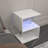 LED Nightstand, S-Shaped End Table, Small Coffee Table, Side Table With Open Storage Shelf