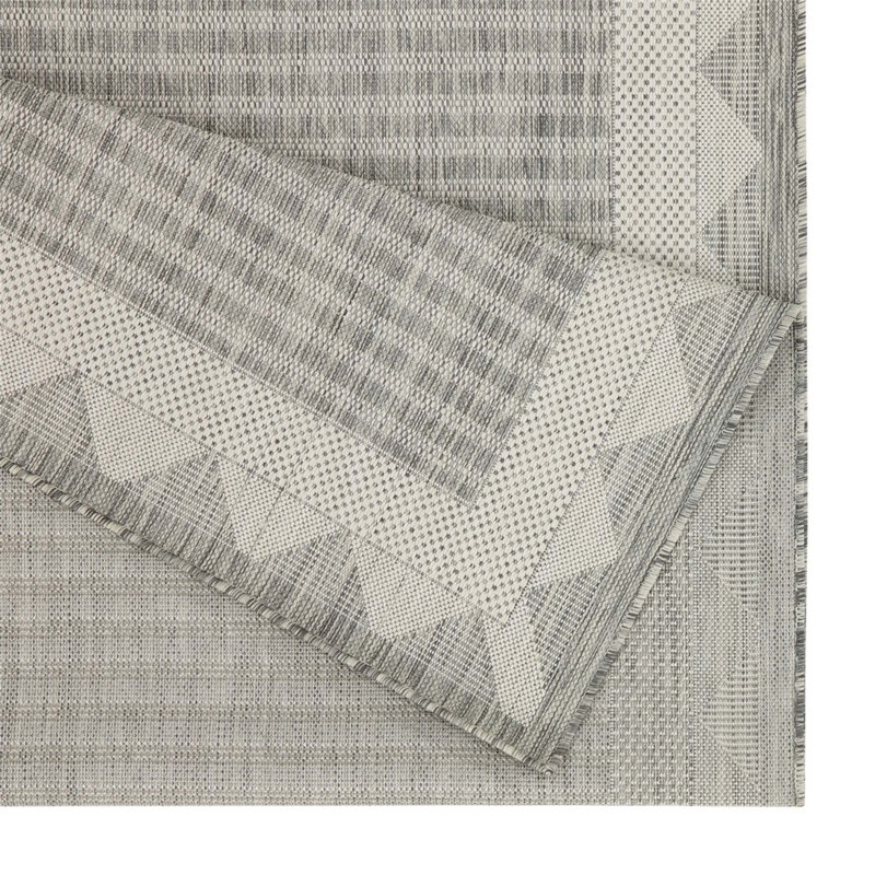 Tapis intérieur / extérieur argent Sunshine, Rectangle 7 pi 10 po x 10 pi 3 po