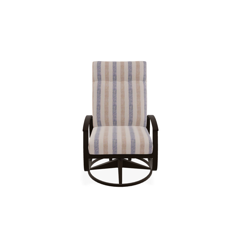 Belle Isle Outdoor Swivel Lounge Chair, Cast Slate Sunbrella® Plainweave, Kona P10, Textured Kona
