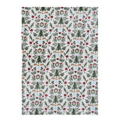 Couverture de Noël en peluche Hallmark Foliage 50 po x 70 po