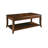 110"Retro brown coffee table made of solid wood