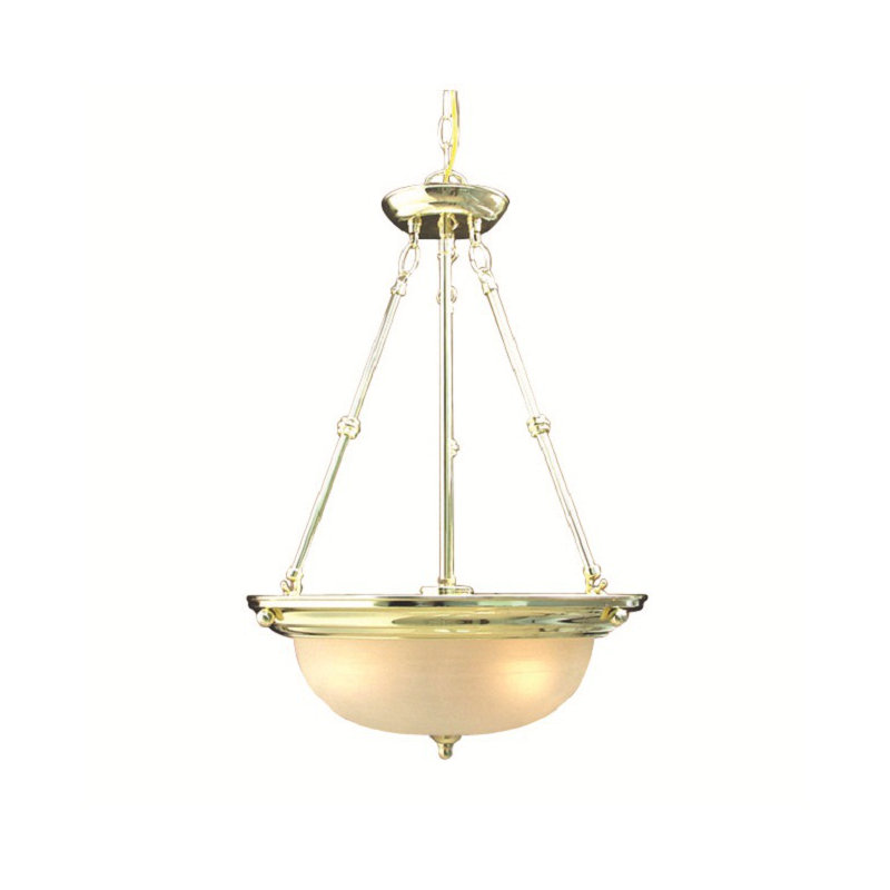 Luminaire bol suspendu 3 lumières Haelly, Laiton poli