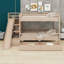 Lit superposé avec escalier de rangement, glissade et tiroirs-819141955-1068228196
