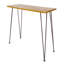 Table d'extérieur en bois - avec finition et support de bar industriel rustique en fer pour une utilisation durable