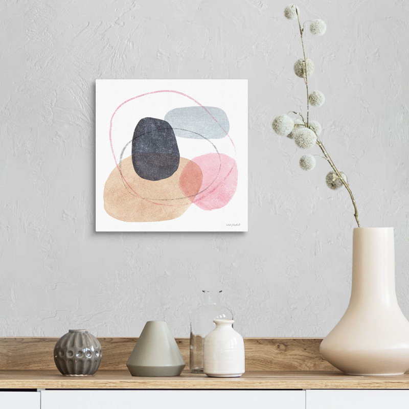 «Think Pink 10» par Lisa Audit - reproduction d'art, Toile tendue, H 12 po x l 12 po x P 1,25 po
