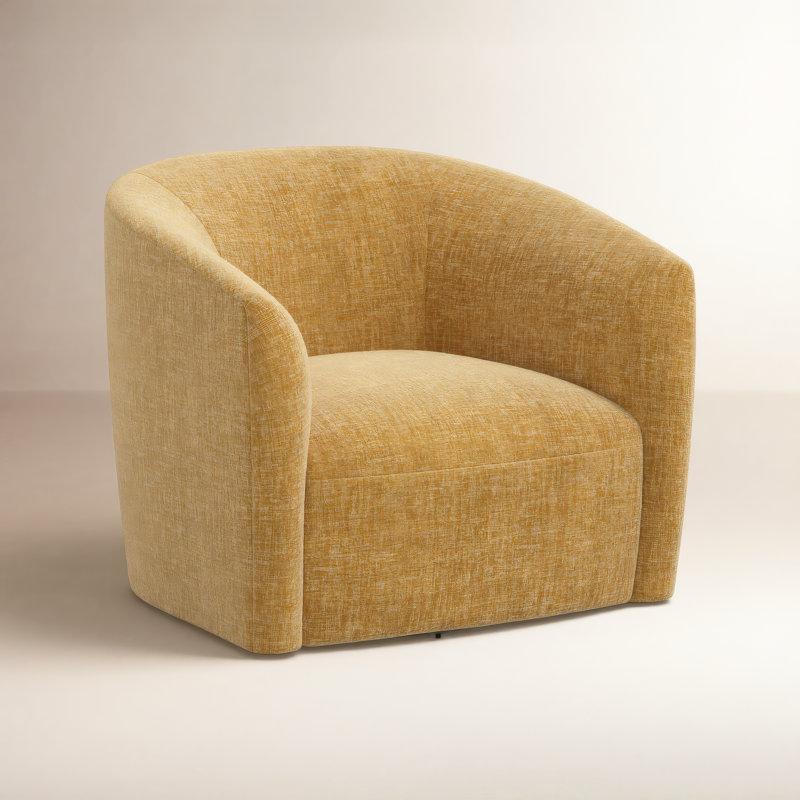 Chaise pivotante Lana en chameau Pitt,  Polyester brun