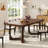 71 Inch Solid Wood Dining Table For 4-8 People, Farmhouse Rustic Real Wood Kitchen Rectangular Dinner Table For Dining Room,Home Office-1227499199