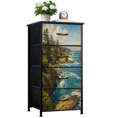 Commode pour chambre à coucher avec 4 tiroirs de rangement