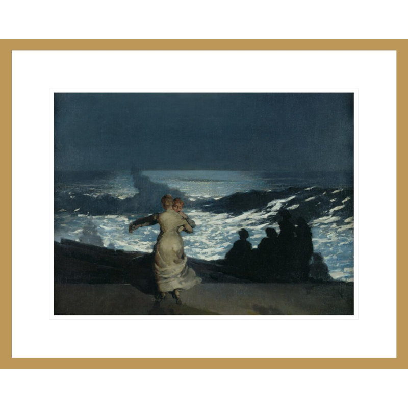 «Summer Night» par Winslow Homer - impression giclée encadrée, H 17,61 po x l 21,75 po