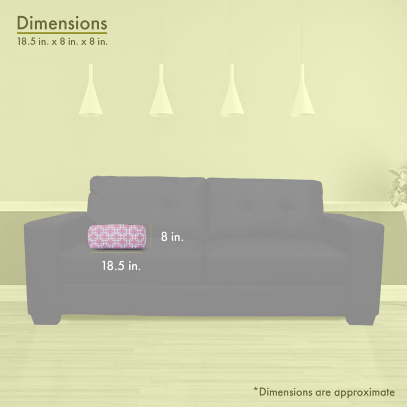 Coussin décoratif avec traversin Liens, Rose