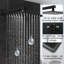 Robinet de douche mural mat noir 10 po