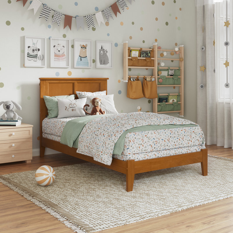 Troutville Solid Wood Standard Bed, Light Toffee, Twin