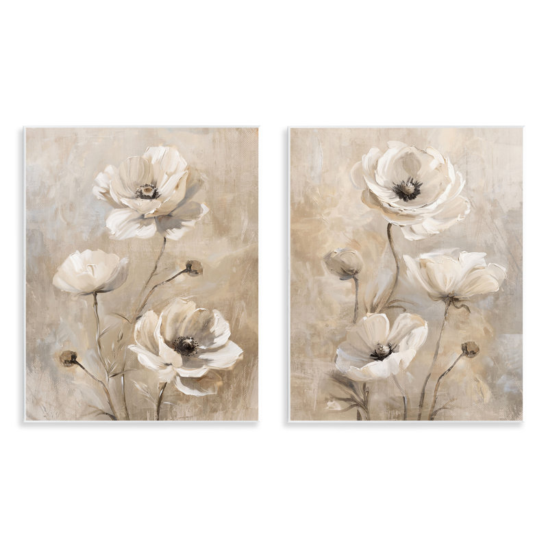 Ensemble de plaques murales «Neutral Toned Flora» par Nina Blue