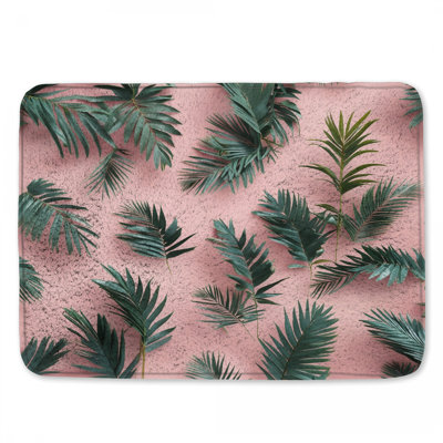 Tapis de bain Green Palm Leaves
