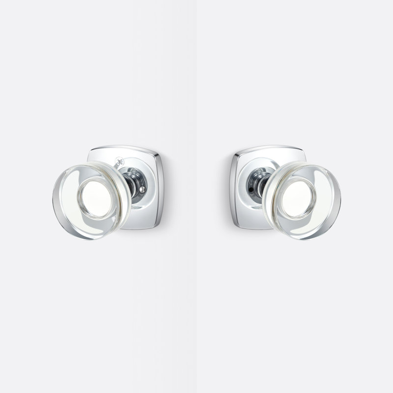 Bouton d'intimité Luna, chrome poli, Chrome poli