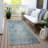 Fresnel Flatweave Washable Oriental Indoor / Outdoor Rug-1014136025