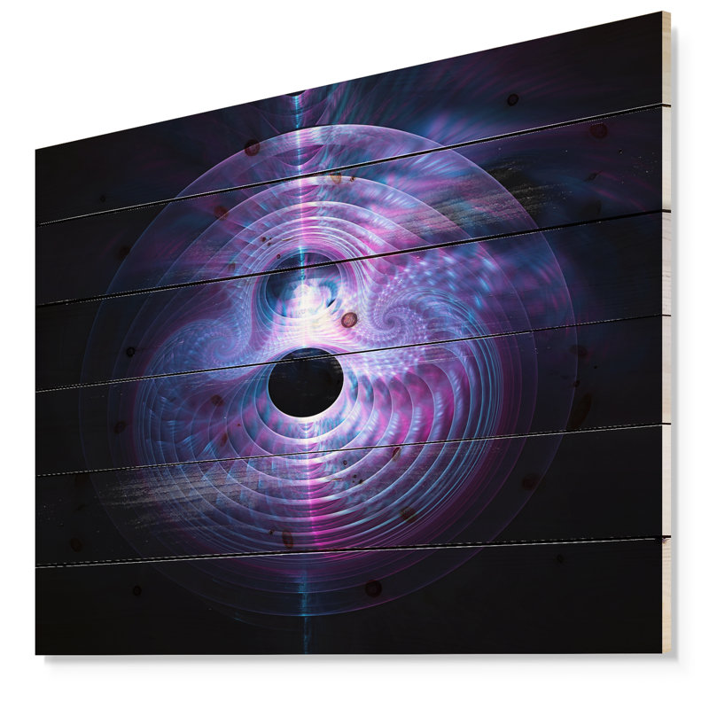 « brillante blue blue lights »-impression sur l’image, H 15 po x l 20 po x P 1 po, Bois