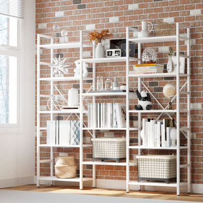 Étagère à livres à largeur triple l 69,3 po x H 69,3 po