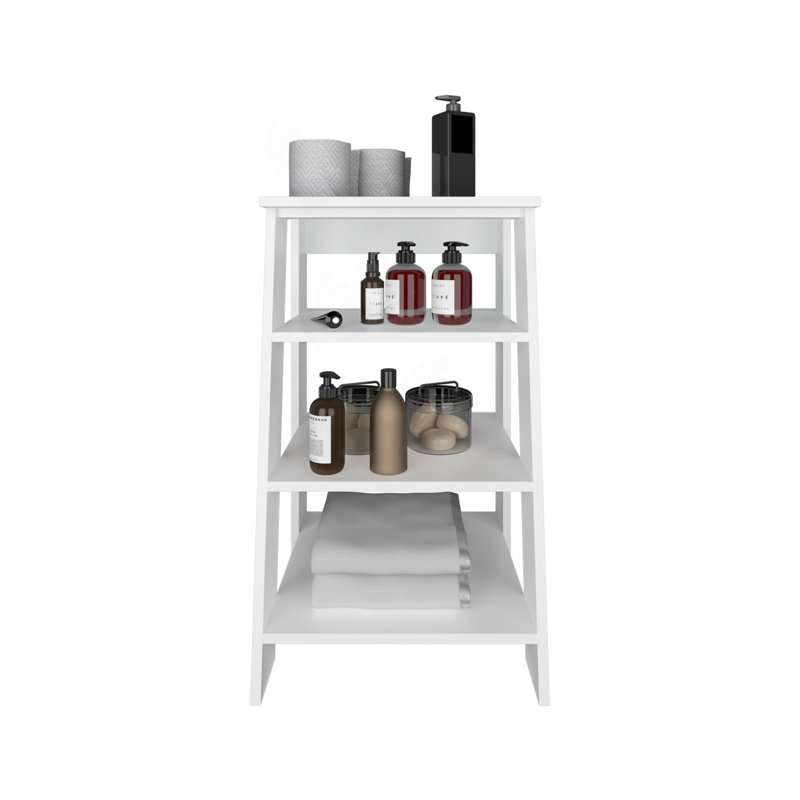 Armoire à linge H 29,7 po, quatre tablettes, vertical, blanc