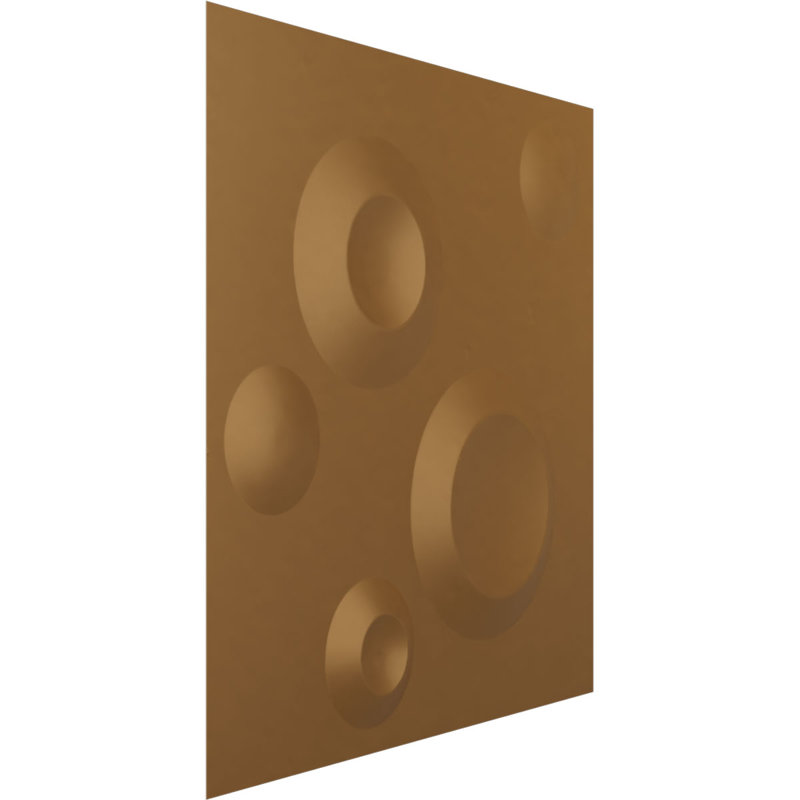 Panneau mural 3D décoratif Cole EnduraWall, H 19,63 po x l 19,63 po x P 0,63 po, Or