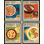 «Chinese & Japanese Food», reproduction encadrée de 4 pièces-90691855-90691857