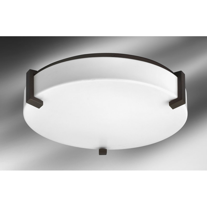 2-light 16" Shaded Drum Flush Mount