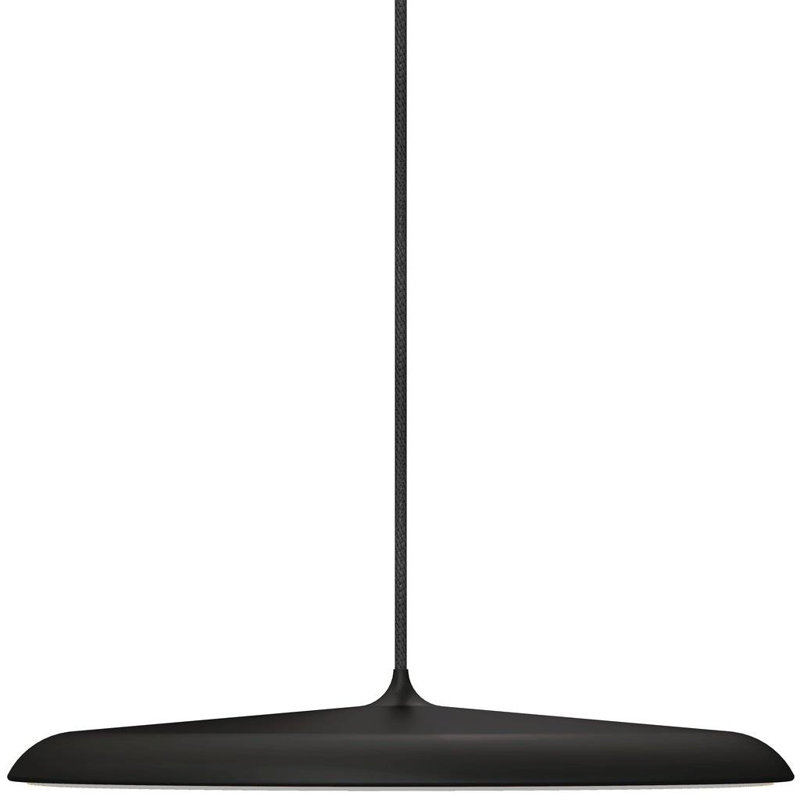1 - Light Black LED Dome Pendant, Black, 6cm H x 40cm W x 40cm D