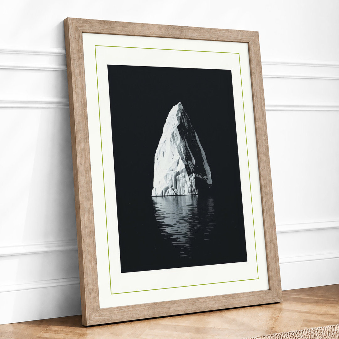 Monolithic Iceberg Minimalist Framed Art Print