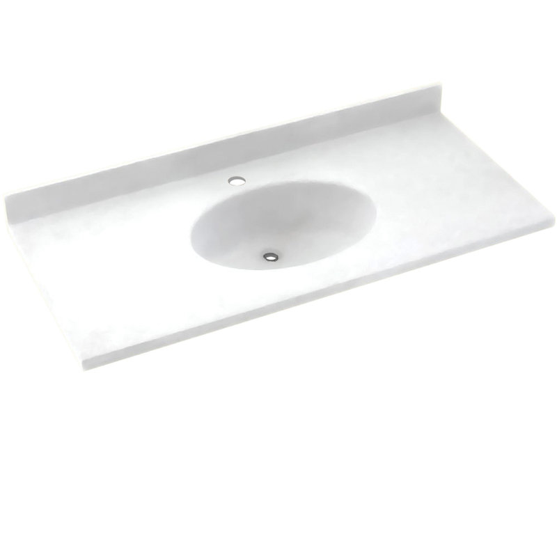 Plateau de meuble-lavabo simple 55 po Chesapeake, blanc