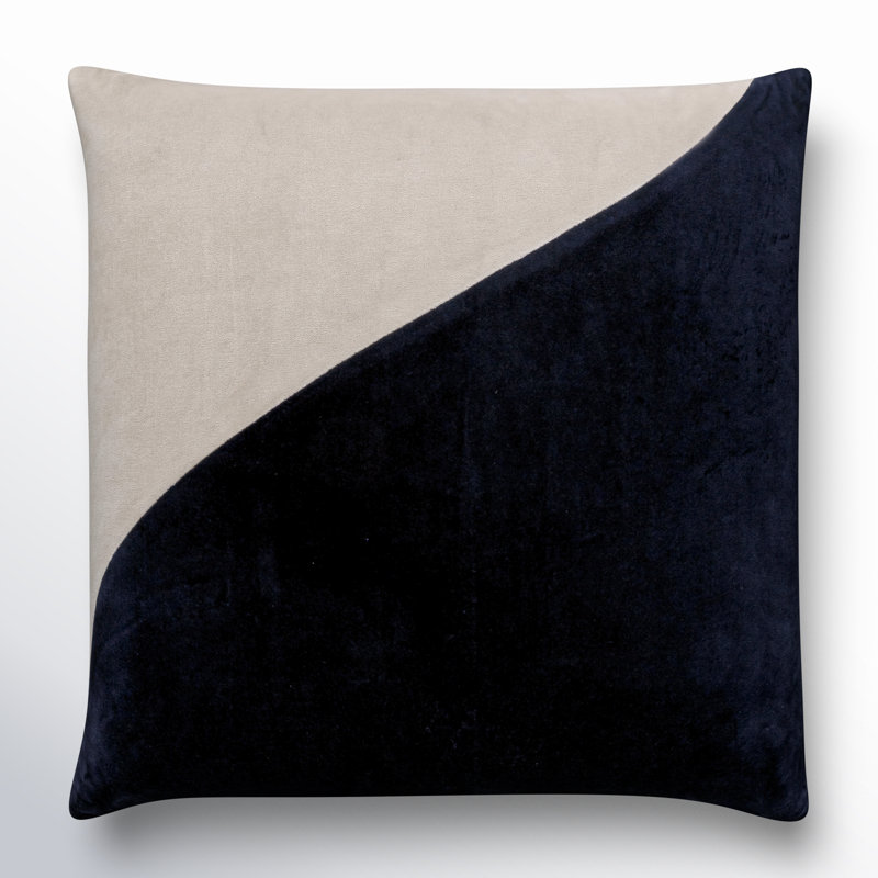 Denny Edgar Cotton Throw Pillow, Polyester/Polyfill, 20"H x 20"W, Black