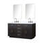 Ensemble de meuble-lavabo double avec robinet et miroirs