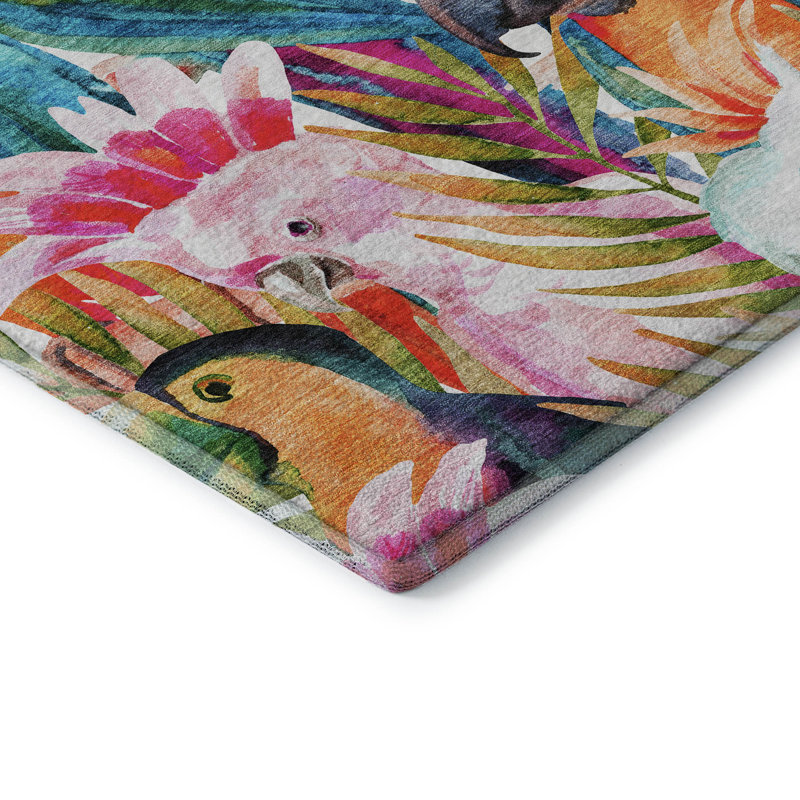 Tapis multicolore Cerrito AMF200 lavable à la machine de qualité supérieure, Rectangle 5' x 7'6"