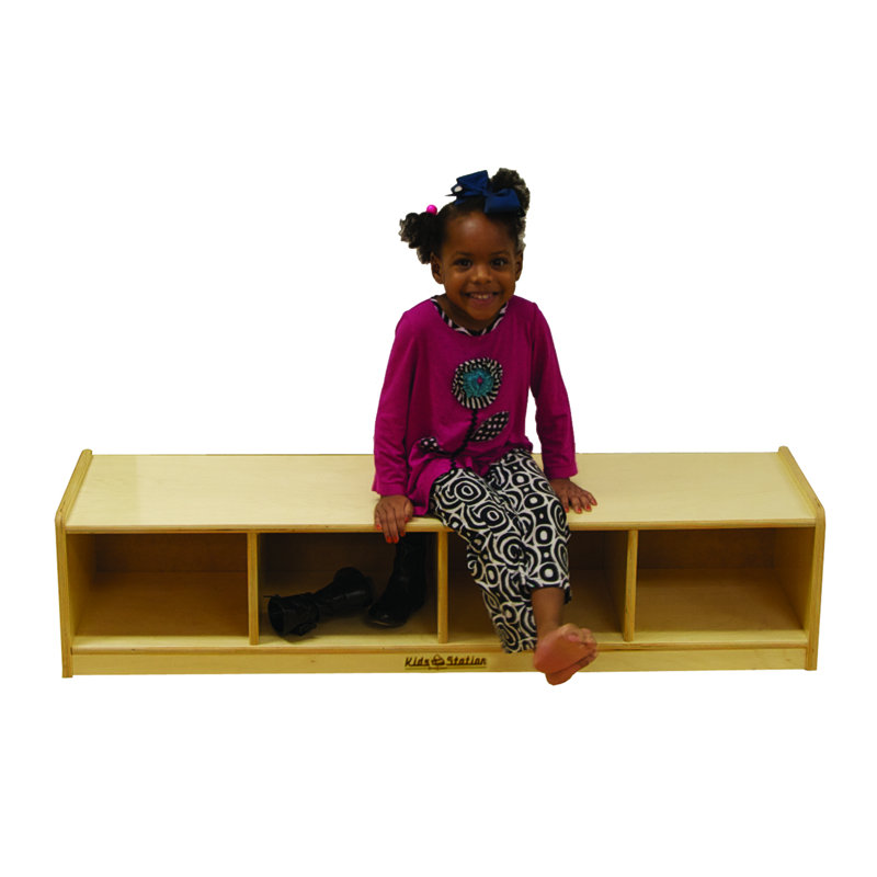 Banc de lecture brun avec rangement