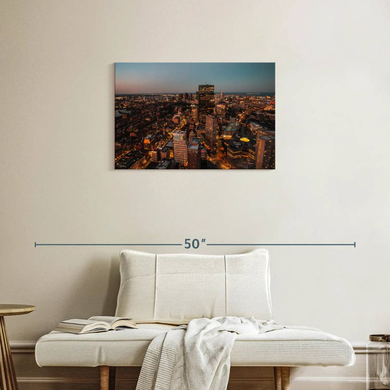 Ravi Busy Boston Skyline, H 20 po x l 30 po