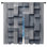 Rideaux géométriques à blocs géométriques gris obscurcissant et obscurcissant - 2 panneaux