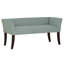 Banc rembourré bleu sarcelle